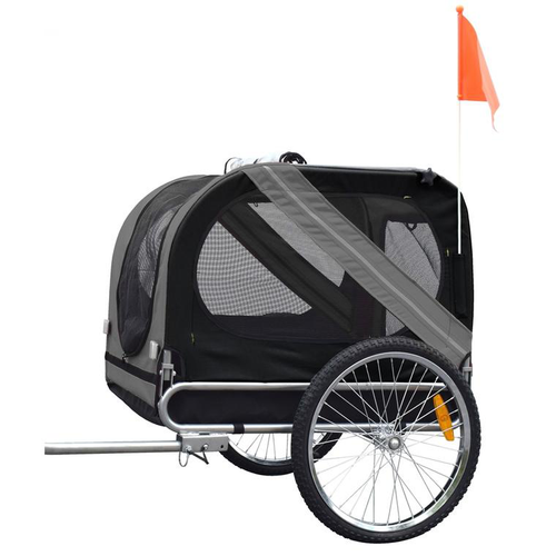 Visuel 1 du produit Transport - Flamingo Remorque de Vélo Juliette - Gris et Noir - 80 x 57 x 64 cm