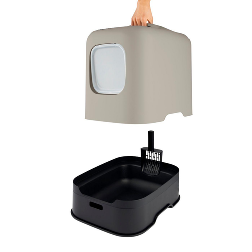Visuel 2 du produit Hygiène Chat – Rotho Maison de toilette Biala Cappuccino – 44,3 x39,5 x 51 cm