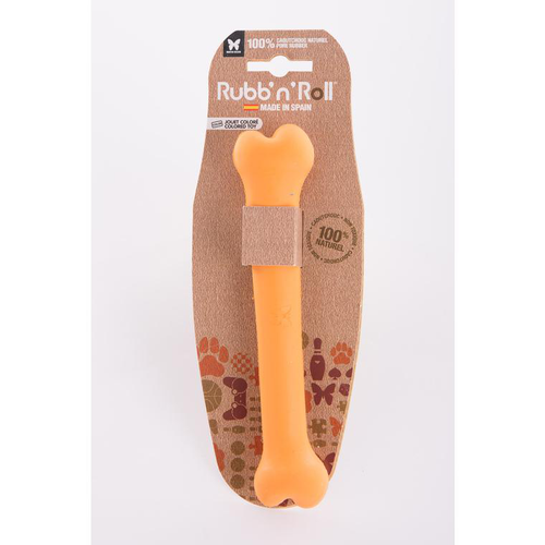 Visuel 1 du produit Martin Sellier Jouet Chien Os Rubb'N'Roll Orange - 19 cm