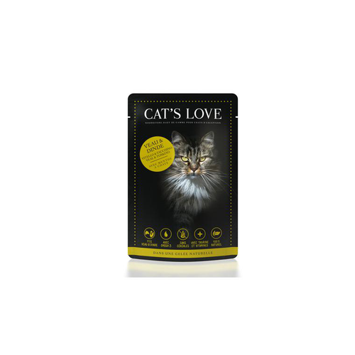 Visuel 1 du produit Sachet Chat – Cat's Love MIX Veau et Dinde 85 gr