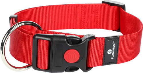Visuel 1 du produit Collier Chien - Flamingo Collier nylon Ziggi XL Rouge - 55 / 75 x 4 x 0,2 cm