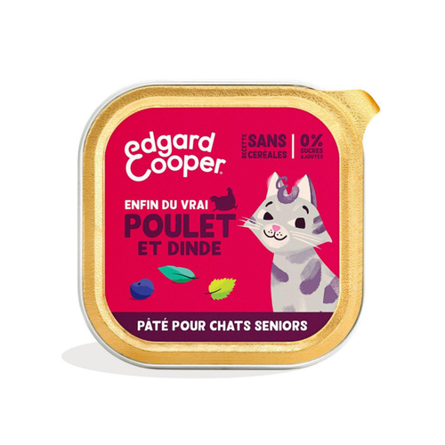 Visuel 1 du produit Edgard & Cooper Aliments Humides Chat Senior Poulet Dinde Pâtée Sans Céréales - 85 g