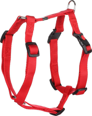 Comparer les prix de Harnais Chien - Flamingo Harnais H nylon S Rouge - 35 / 50 x 1,5 x 0,2 cm
