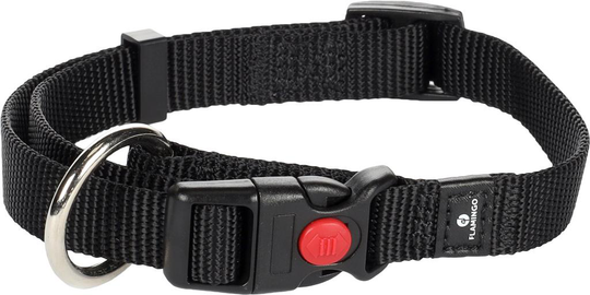 Meilleurs prix pour Collier Chien - Flamingo Collier nylon Ziggi S Noir - 30 / 45 x 1,5 x 0,2 cm