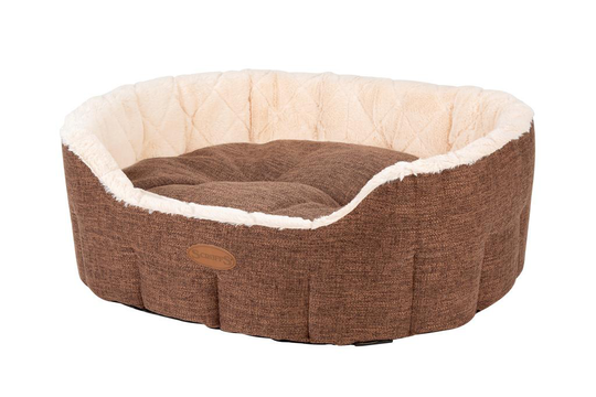 Comparer les prix de Couchage - Scruffs Corbeille ovale Woodlands Taille XL Marron - Ø 85 cm