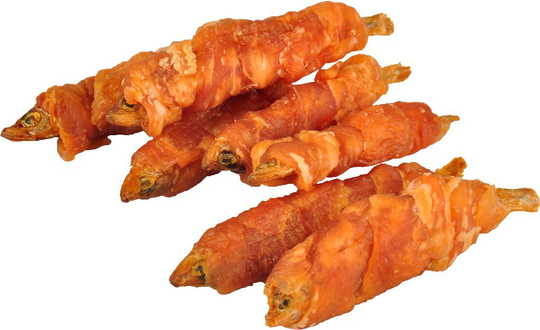 FLAMINGO-Friandises Chat - Flamingo Morceaux de poisson séché et poulet - 50 gr