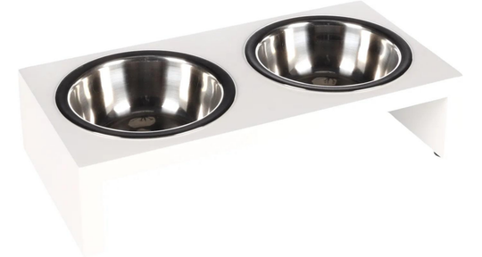 Meilleurs prix pour Gamelle double Chien - Flamingo Kobushi 2 x 220 ml blanc