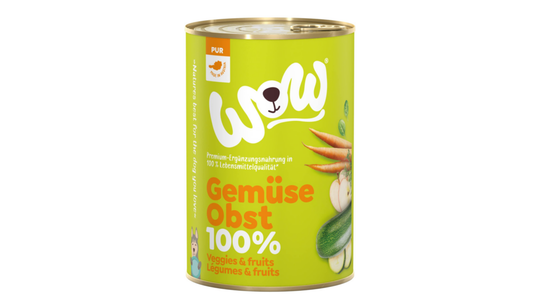 Comparer les prix de Boîtes Chien – Wow 100 % Légumes et fruits–  400 gr