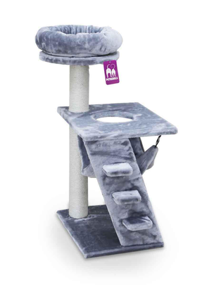 Meilleurs prix pour Jouet chat - Petrebels Arbre à chat Seattle 89 grey - 48 x 35 x 89 cm