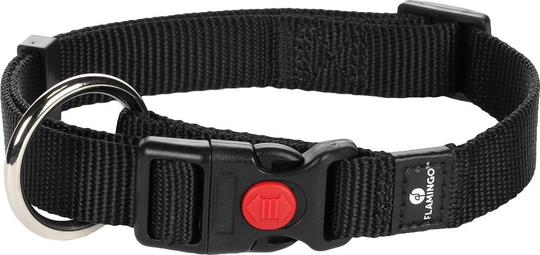 Comparer les prix de Collier Chien - Flamingo Collier nylon Ziggi M Noir - 40 / 55 x 2 x 0,2 cm