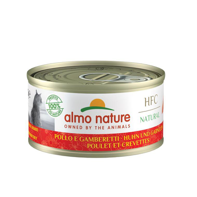 Meilleurs prix pour Boîte Chat – Almo Nature HFC Natural Poulet et Crevettes 70 gr