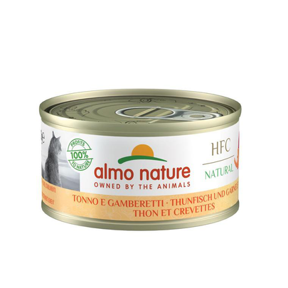 Comparer les prix de Boîte Chat – Almo Nature HFC Natural Thon et Crevettes 70 gr