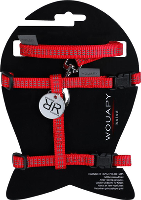 Meilleurs prix pour Harnais Chat – Wouapy Protect harnais + laisse rouge