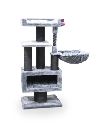 Meilleurs prix pour Jouet chat - Petrebels Arbre à chat Parklane 131 grey - 58 x 45 x 131 cm