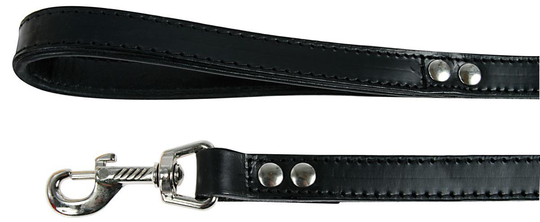 Laisse Chien – Zolux Laisse Cuir Bouledogue Noir – 1 m