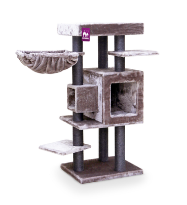 Comparer les prix de Jouet chat - Petrebels Arbre à chat Cleopatra 134 cappuccino - 55 x 45 x 134 cm