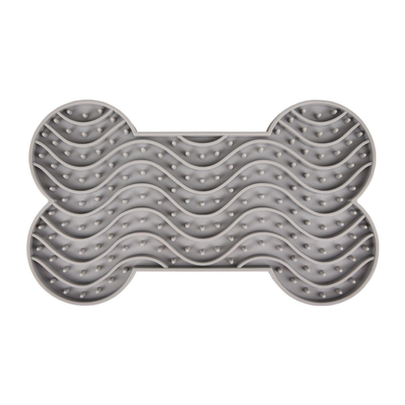 Comparer les prix de Gamelle Chien - Flamingo Tapis à lécher Yummee Taille L Gris - 29,8 x 17,5 x 2,5 cm