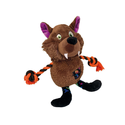 Comparer les prix de CROCI-Croci Jouet Chien Peluche Loup-Garou Et Corde Marron - 30 cm
