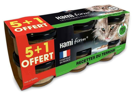 Comparer les prix de Boite Chat - Hamiform Cuisinés Recettes du terroir - 6 x 80 gr