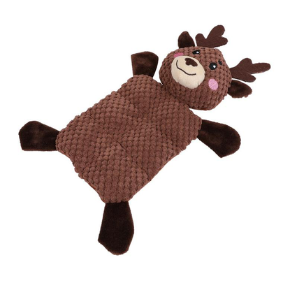 WOUAPY-Jouet Chien – Wouapy Cerf + sifflet peluche plate Noël – 30 cm