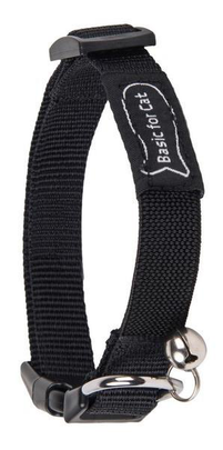 Comparer les prix de Collier Chat - Wouapy Collier nylon Basic line Noir - 21/31 x 1,5 cm