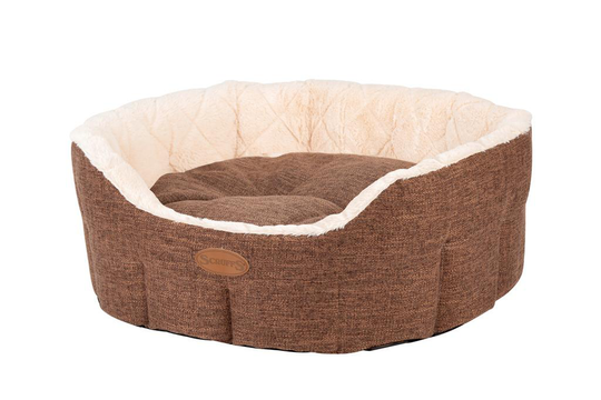 Comparer les prix de Couchage - Scruffs Corbeille ovale Woodlands Taille M Marron - Ø 65 cm