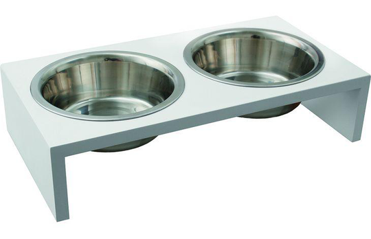 FLAMINGO-Gamelle double Chien - Flamingo Kobushi 2 x 380 ml blanc