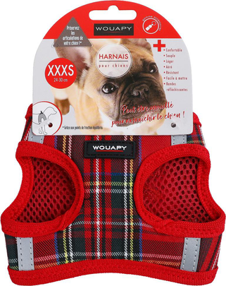 Meilleurs prix pour WOUAPY-Wouapy Harnais Chien Soft Écossais Multicolore XXXS - 24-30 cm