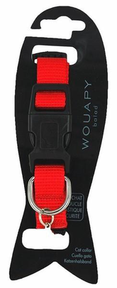 Meilleurs prix pour Collier Chat - Wouapy Collier nylon Basic line Rouge - 21/31 x 1,5 cm