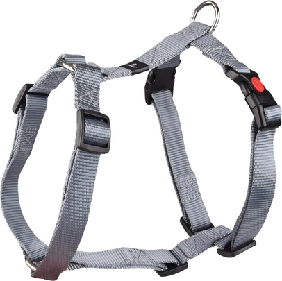 Comparer les prix de Harnais Chien - Flamingo Harnais H nylon Ziggi M Gris - 45 / 70 x 2 x 0,2 cm