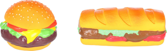 Comparer les prix de FLAMINGO-Flamingo Jouet Chien Sandwich Hot-dog Latex Multicolore - 9,5 x 9,6 x 7,6 cm - Vendu à l'unité, livré aléatoirement