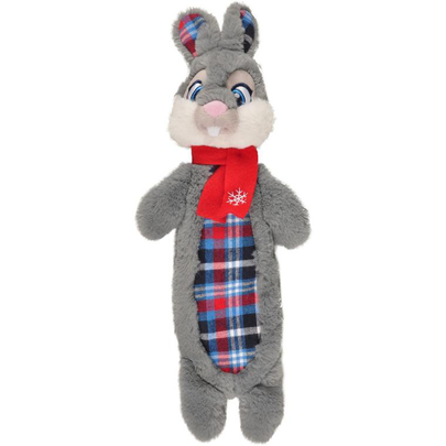 Meilleurs prix pour Flamingo Jouet Chien Peluche de Noël Matériau Craquant Lapin Gris - 42 cm