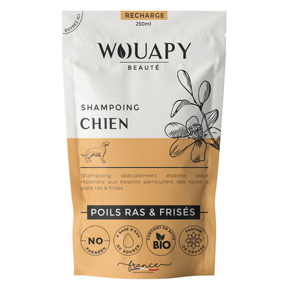 Meilleurs prix pour Hygiène Chien – Wouapy Recharge Shampooing Poils Ras Et/Ou Frisés – 250 ml