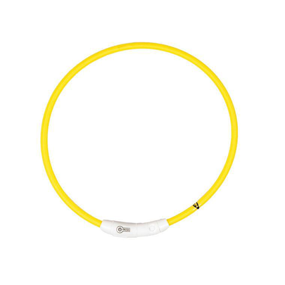 DUVO PLUS-Collier Chien - Duvoplus Anneau flash light USB jaune - 65 cm