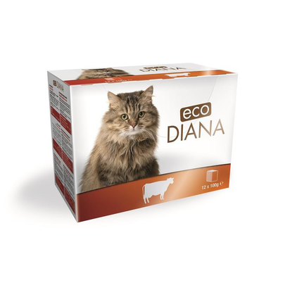 Meilleurs prix pour ECO DIANA-Barquette Chat – Eco Diana Bœuf 12 x 100 gr