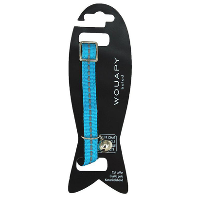 Comparer les prix de Collier Chat - Wouapy Collier Galon réfléchissant Bleu - 21/31 cm