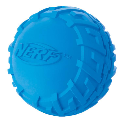 NERF-Jouet Chien – Nerf Balle Pneu à Sifflet coloris bleu – Taille S
