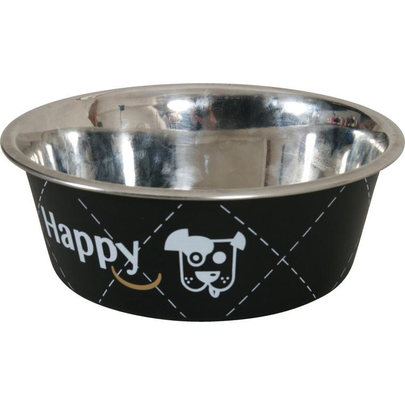 Meilleurs prix pour Écuelle Chien et Chat – Zolux Happy en inox noir 14 cm – 0,4 l