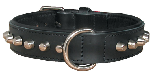 Comparer les prix de Collier Chien – Zolux Collier Cuir Bouledogue noir – 40 cm