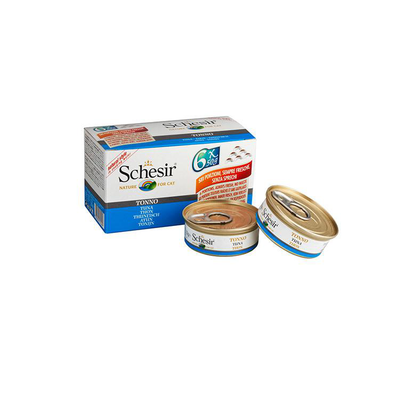 Comparer les prix de Boites Chat – Schesir Thon et bouillon – 6 x 50 gr