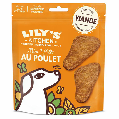 Comparer les prix de LILY'S KITCHEN-Lily's Kitchen Friandise Chien Mini effilés Poulet - 70 gr
