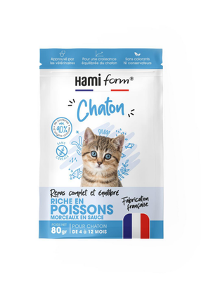 Comparer les prix de HAMIFORM-Hamiform Repas complet pour chaton Poisson - 80 gr