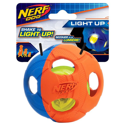 Meilleurs prix pour Jouet Chien – Nerf Balle LED coloris rouge – Taille M
