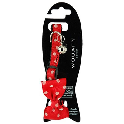 Comparer les prix de Collier Chat - Wouapy Collier Nœud Rouge - 30 x 1,2 cm