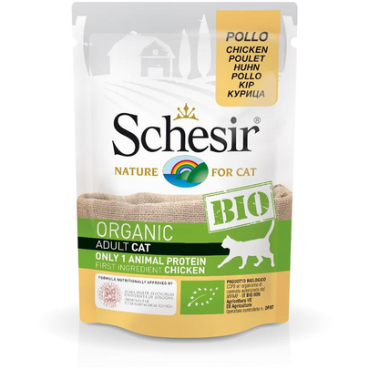 Comparer les prix de Sachet Chat – Schesir bio Poulet 85 gr