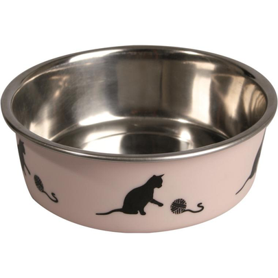 Comparer les prix de Mangeoire chat inox rose Bella 10 cm – Flamingo