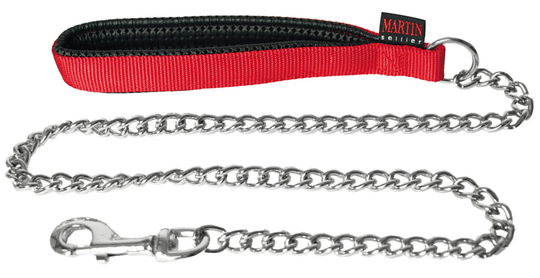 Meilleurs prix pour Laisse Chien - Martin Sellier Laisse Chaîne Rouge - 100 x 2,5 cm