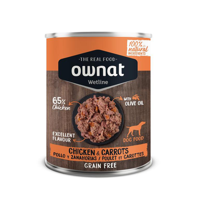 Meilleurs prix pour Boîte Chien – Ownat Wetline Poulet et Carottes 400 gr