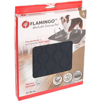 FLAMINGO-Éducation Chien - Flamingo Tapis d'entraînement lavable Patsy Taille L Gris - 85 x 51 x 0,3 cm