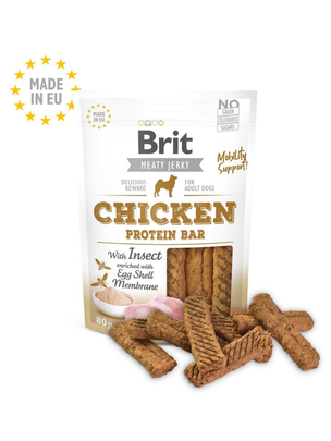 BRIT-Friandises Chien – Brit Meaty Jerky Snack Chicken with insect protein bar – 80 gr